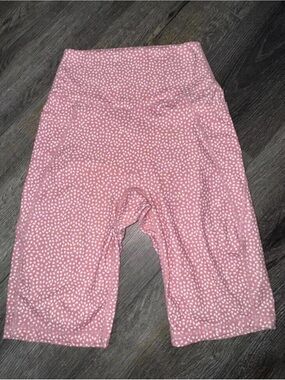 Buffbunny Rosa Pocket Biker Shorts Pink Speckled XS Gym Workout Athleisure